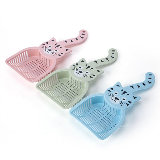 Cat design litter shovel