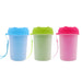 Small pet paw cleaner with soft silicone bristles for gentle cleaning