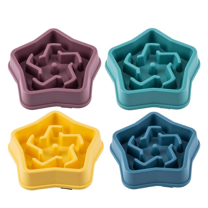 Star shape slow feed bowl