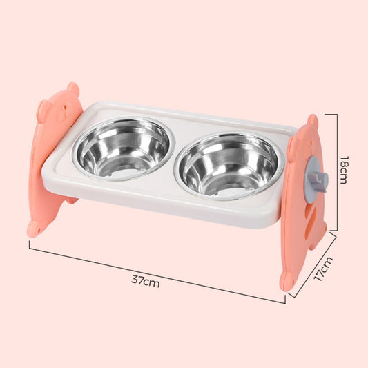 Adjustable dog bowl