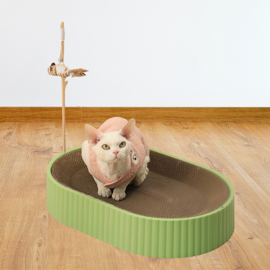 round-cat-scratcher-bed-corrugated-cardboard-lounger-2