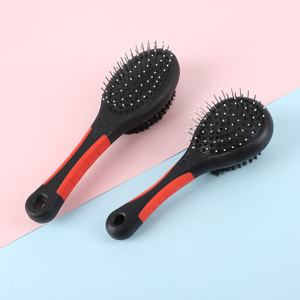 Dog and cat grooming comb with wide and fine teeth