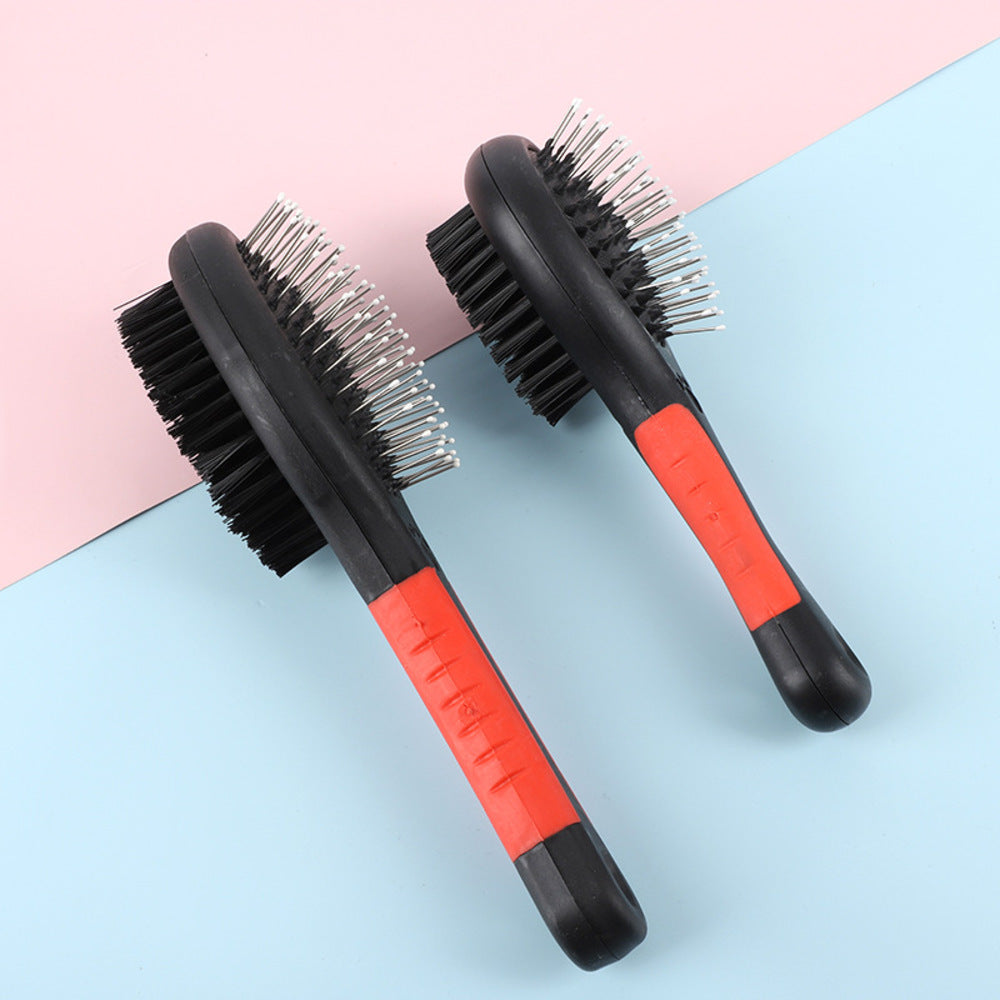 Dog and cat grooming comb with wide and fine teeth